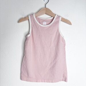 Winter Water Factory Light Pink Ringer Tank Organic Cotton Size 2T EUC